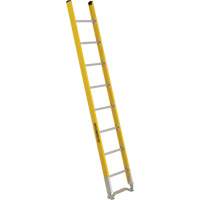 Single Section Straight Ladder - 6100 Series, 8', Fibreglass, 375 lbs., CSA Grade 1AA Maritime Industrial Rubber