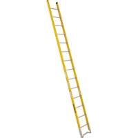 Single Section Straight Ladder - 6100 Series, 14', Fibreglass, 375 lbs., CSA Grade 1AA Maritime Industrial Rubber