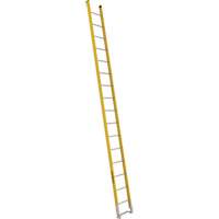 Single Section Straight Ladder - 6100 Series, 16', Fibreglass, 375 lbs., CSA Grade 1AA Maritime Industrial Rubber