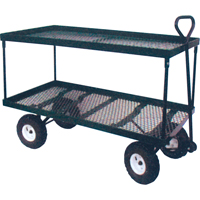 Double Deck Wagon, 24" W x 48" L, 600 lbs. Capacity Maritime Industrial Rubber