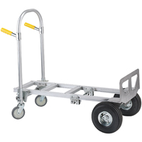 Spartan Jr. Economy Convertible Truck, Aluminum, 1000 lbs. Capacity Maritime Industrial Rubber
