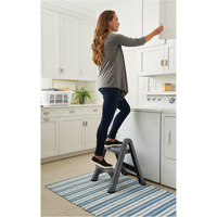 Folding Step Stool, 2 Steps, 19-1/2" x 20-1/2" x 22-3/4" High Maritime Industrial Rubber