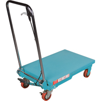 Heavy-Duty Hydraulic Scissor Lift Table, 27-1/2" L x 17-3/4" W, Steel, 330 lbs. Capacity Maritime Industrial Rubber