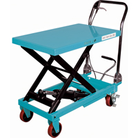Table &eacute;l&eacute;vatrice robuste &agrave; ciseaux hydraulique, 32" lo x 19-3/4" la, Acier, Capacit&eacute; 1100 lb Maritime Industrial Rubber