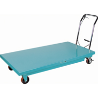 Table &eacute;l&eacute;vatrice robuste &agrave; ciseaux hydraulique, 63" lo x 31-7/8" la, Acier, Capacit&eacute; 1100 lb Maritime Industrial Rubber