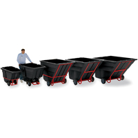 Tilt Truck, Polyethylene, 1-1/2 cu. yd., 1200 lbs. Load Capacity Maritime Industrial Rubber