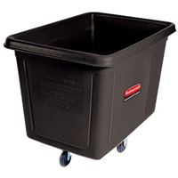 Cube Truck, Black Recycled Plastic, 38" L x 26" W x 28" H, 8 cu. Ft Volume, 300 lbs. Capacity Maritime Industrial Rubber