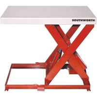Scissor Lift Table, Steel, 36" L x 20" W, 550 lbs. Capacity Maritime Industrial Rubber