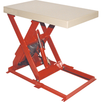 Scissor Lift Table, Steel, 36" L x 20" W, 1100 lbs. Capacity Maritime Industrial Rubber