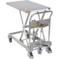 Hydraulic Scissor Lift Table, 31-1/2" L x 19-1/2" W, Stainless Steel, 550 lbs. Capacity Maritime Industrial Rubber