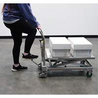 Hydraulic Scissor Lift Table, 31-1/2" L x 19-1/2" W, Stainless Steel, 550 lbs. Capacity Maritime Industrial Rubber