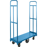 U-Boat Platform Truck, 48" L x 18" W, 1500 lbs. Capacity, Rubber Casters Maritime Industrial Rubber