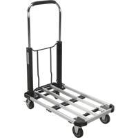 Chariots &agrave; plateforme pliants, Aluminium, 300 lb, 28" lo x 16" la, Hauteur 32" Maritime Industrial Rubber