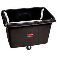 Cube Truck with Spring Platform, Polyethylene, 44-1/16" L x 31" W x 32-1/2" H, 14 cu.ft. Volume, 500 lbs. Capacity Maritime Industrial Rubber