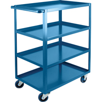 Heavy-Duty Shelf Carts, 4 Tiers, 24" W x 48" H x 39" D, 1200 lbs. Capacity Maritime Industrial Rubber