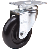 Roulette, Pivotant, 4" (101,6 mm), Polyol&eacute;fine, 250 lb (113 kg) Maritime Industrial Rubber