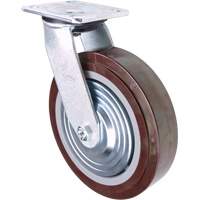 Caster, Swivel, 8" (203.2 mm), Polyurethane, 1000 lbs. (453.6 kg.) Maritime Industrial Rubber