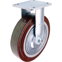 Caster, Rigid, 8" (203.2 mm), Polyurethane, 1000 lbs. (453.6 kg.) Maritime Industrial Rubber