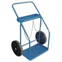 Gas Cylinder Carts, Rubber Wheels, 13" W x 25" L Base, 1000 lbs. Maritime Industrial Rubber