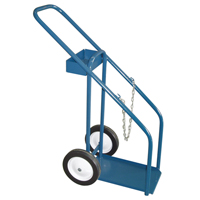 Gas Cylinder Carts, Semi-Pneumatic Wheels, 12" W x 16" L Base, 1000 lbs. Maritime Industrial Rubber