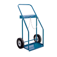 Gas Cylinder Carts, Semi-Pneumatic Wheels, 19" W x 10" L Base, 1000 lbs. Maritime Industrial Rubber