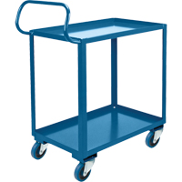 Ergonomic Shelf Truck, 800 lbs. Capacity, Steel, 20" W x 37" H x 32" D, Lip Up Maritime Industrial Rubber