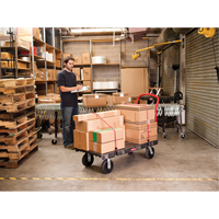 Heavy-Duty Platform Truck, 60" L x 30" W, 2500 lbs. Cap., Polyolefin Wheels Maritime Industrial Rubber