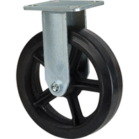 Roulette moul&eacute;, Fixe, 8" (203,2 mm), Caoutchouc, 660 lb (299 kg) Maritime Industrial Rubber
