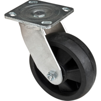 Roulettes haute temp&eacute;rature, Pivotant, 6" (152,4 mm), Nylon, 880 lb (399 kg) Maritime Industrial Rubber