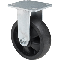 Roulettes haute temp&eacute;rature, Fixe, 6" (152,4 mm), Nylon, 880 lb (399 kg) Maritime Industrial Rubber