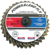 Disque &agrave; lamelles &agrave; rouler Powerblend FLX, 3" x Type R, Grain Z40, Alumine de zirconium Maritime Industrial Rubber