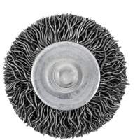 126 Shaft Mounted Crimped Radial Brush, 1-1/2", 0.02" Fill, 1/4" Shank Maritime Industrial Rubber