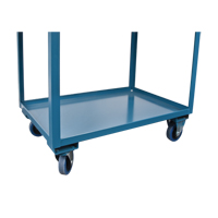 Deep Lipped Service Cart, 2 Tiers, 24" W x 47" H x 36" D, 1200 lbs. Capacity Maritime Industrial Rubber