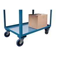 Deep Lipped Service Cart, 2 Tiers, 24" W x 47" H x 36" D, 1200 lbs. Capacity Maritime Industrial Rubber
