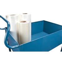 Deep Lipped Service Cart, 2 Tiers, 24" W x 47" H x 36" D, 1200 lbs. Capacity Maritime Industrial Rubber