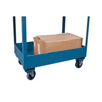 Deep Lipped Service Cart, 2 Tiers, 24" W x 47" H x 36" D, 1200 lbs. Capacity Maritime Industrial Rubber