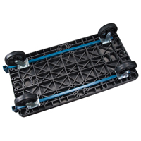 Plastic Platform Trucks, 60" L x 30" W, 2000 lbs. Cap., Mold-on Rubber Wheels Maritime Industrial Rubber
