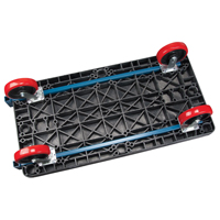 Plastic Platform Truck, 60" L x 30" W, 2500 lbs. Cap., Polyurethane Wheels Maritime Industrial Rubber