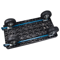 Plastic Platform Truck, 60" L x 30" W, 900 lbs. Cap., Flat Free Wheels Maritime Industrial Rubber