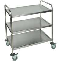 Shelf Cart, 3 Tiers, 21" W x 37" H x 23-1/2" D, 200 lbs. Capacity Maritime Industrial Rubber