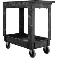 Chariot utilitaire avec poign&eacute;e, 2 tiers, 34" x 31-1/4" x 16", Capacit&eacute; 500 lb Maritime Industrial Rubber