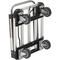 Chariot &agrave; plateforme repliable, Acier inoxydable, 300 lb, 28" lo x 16" la, Hauteur 33-1/2" Maritime Industrial Rubber