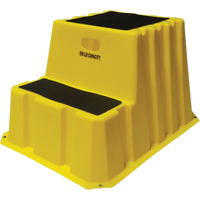 Nestable Industrial Step Stools, 2 Steps, 32-3/4" x 25-3/4" x 20-1/2" High Maritime Industrial Rubber