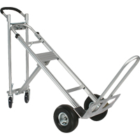 Three-Position Spartan III Convertible Hand Truck, Aluminum, 750 lbs. Capacity Maritime Industrial Rubber