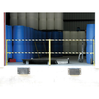 Barri&egrave;re &agrave; bascule de s&eacute;curit&eacute;, 10' lo x 42-5/8" ha, 159" &eacute;lev&eacute;e, Jaune Maritime Industrial Rubber