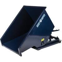 Self-Dumping Hopper, Steel, 1 cu.yd., Blue Maritime Industrial Rubber