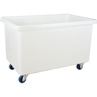 Straight Wall Box Truck, White Polyethylene, 46" L x 28" W x 31" H, 14 cu. ft. Volume, 600 lbs. Capacity Maritime Industrial Rubber