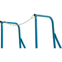 Trailer Access Rolling Ladder with Rails, 4 Steps, 22" Step Width, 37" Platform Height, Steel Maritime Industrial Rubber
