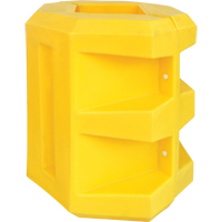 Short Column Protector, 6" x 6" Inside Opening, 24" L x 24" W x 24" H, Yellow Maritime Industrial Rubber