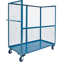 Wire Mesh Stock Truck, Steel, 24" x 55" x 36", 1200 lbs. Capacity Maritime Industrial Rubber